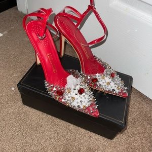 Red Azalea Wang Heels ; BRAND NEW !